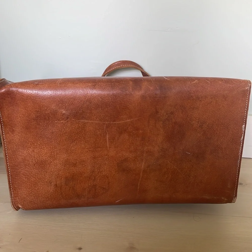 Vintage genuine Leather weekender travel bag